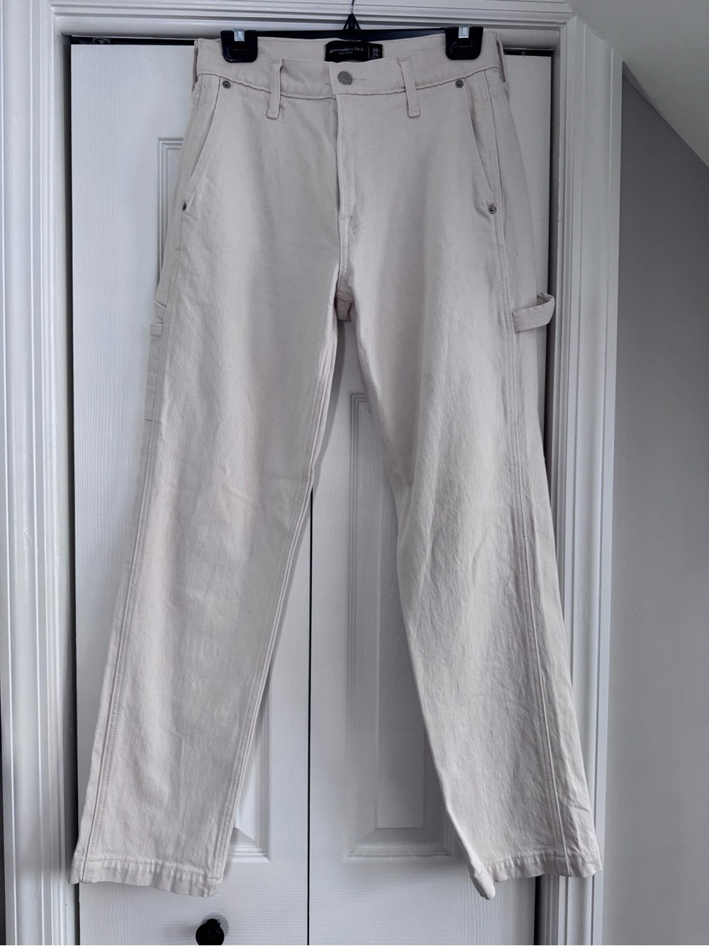Abercrombie & Fitch Cream Carpenter Cargo Pants